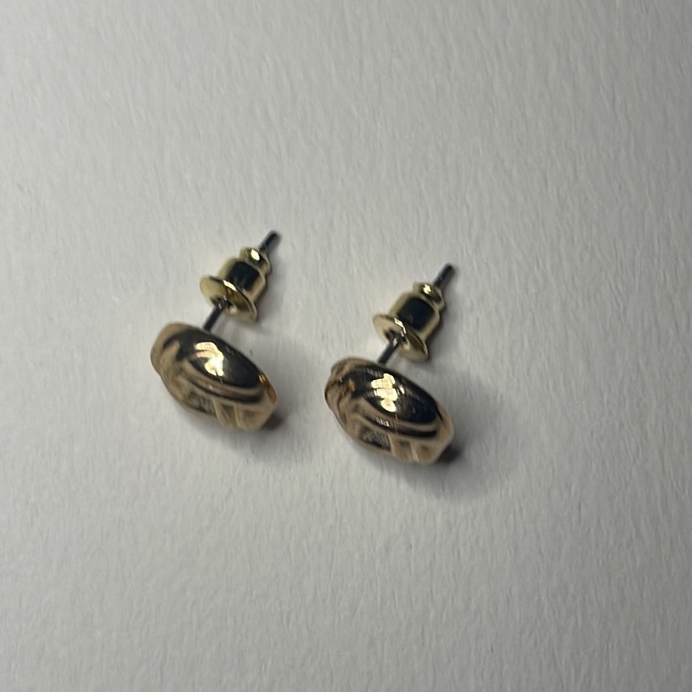 Vintage Infinity Love Knot 14k Gold Plated Rhodium Hypoallergenic Stud Earrings - Picture 7 of 12